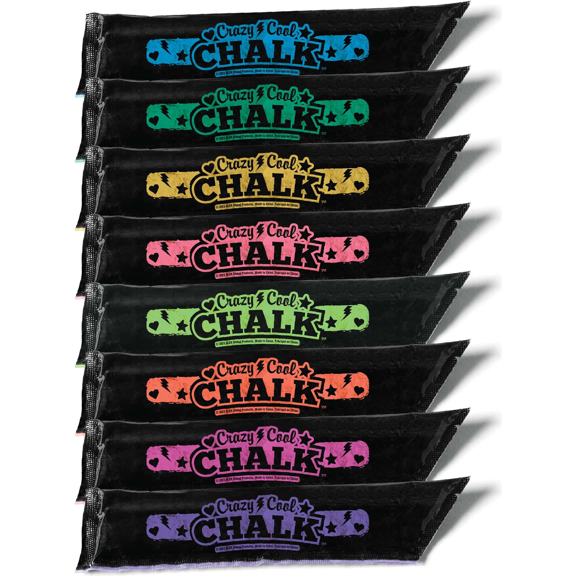 Alex: Crazy Cool Chalk - Refill 8 Pack - 8 Different Color Chalk Pks