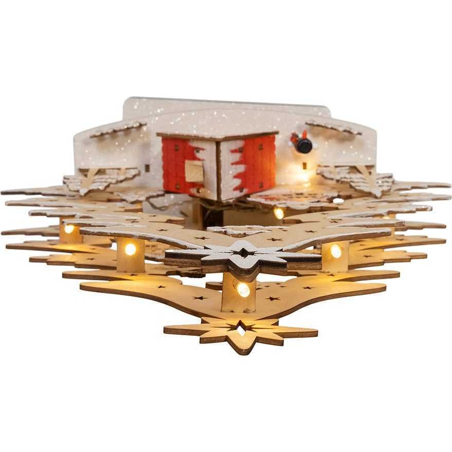 15-Inch Battery Operated 10-Light Tree With Village Scene