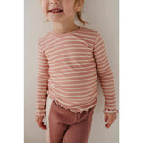 Lettuce Hem Tee Misty Rose Stripe