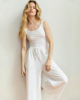Women's Pima Scoop Tank in White