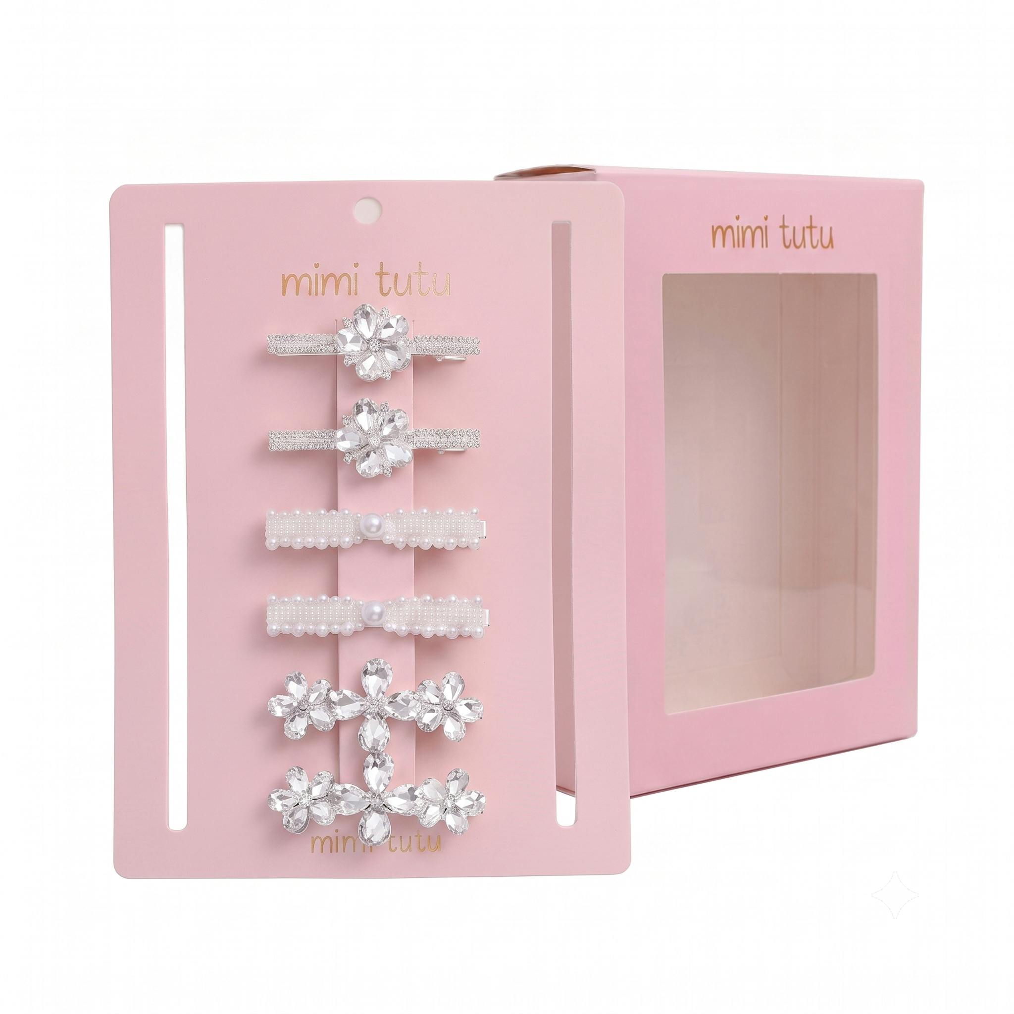 Crystal Bloom Hair Pin Trio