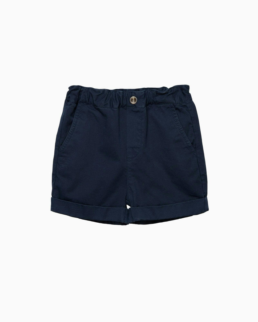 Baby Charlie Pull Up Shorts in Navy