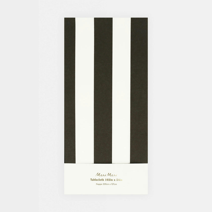 Black Striped Tablecloth