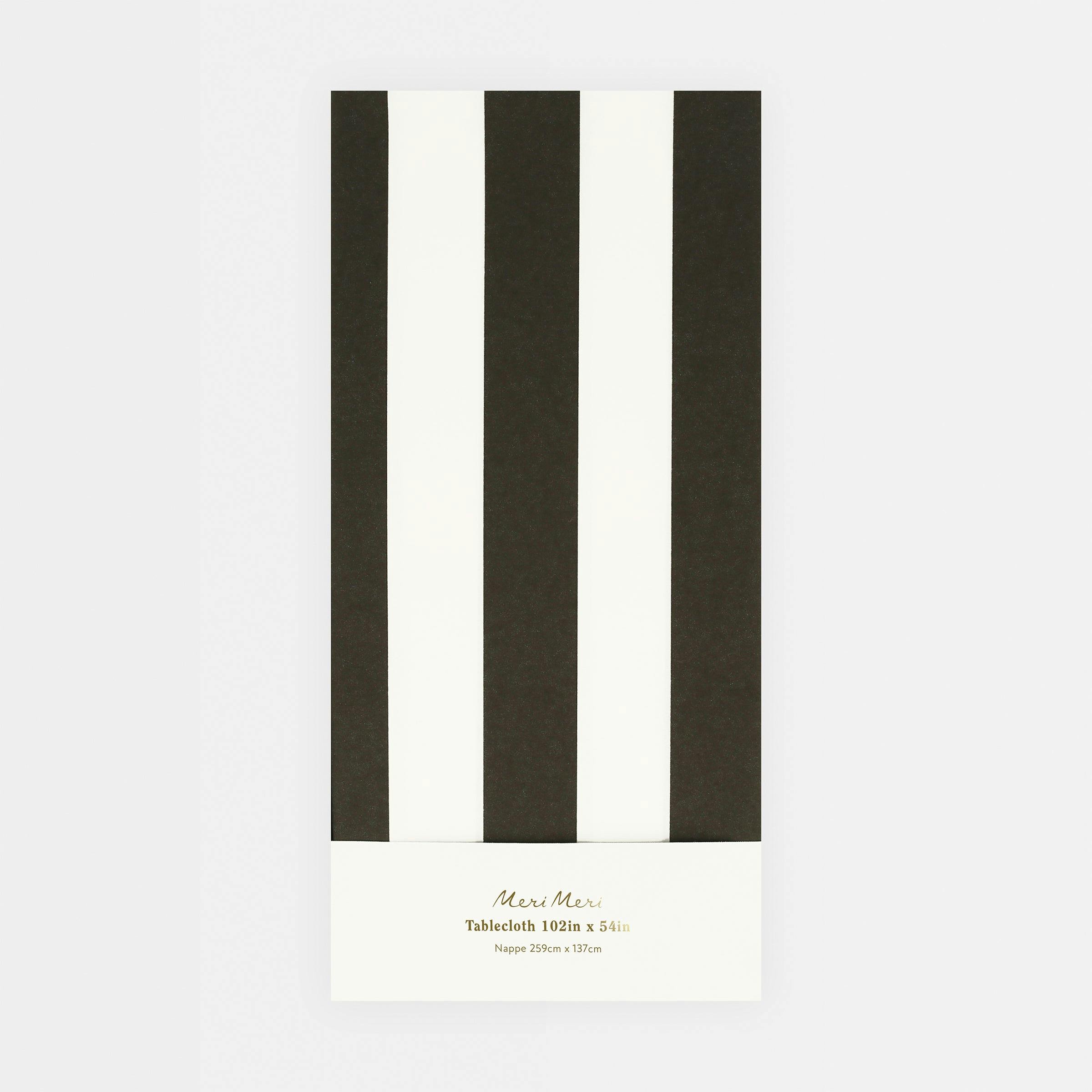 Black Striped Tablecloth