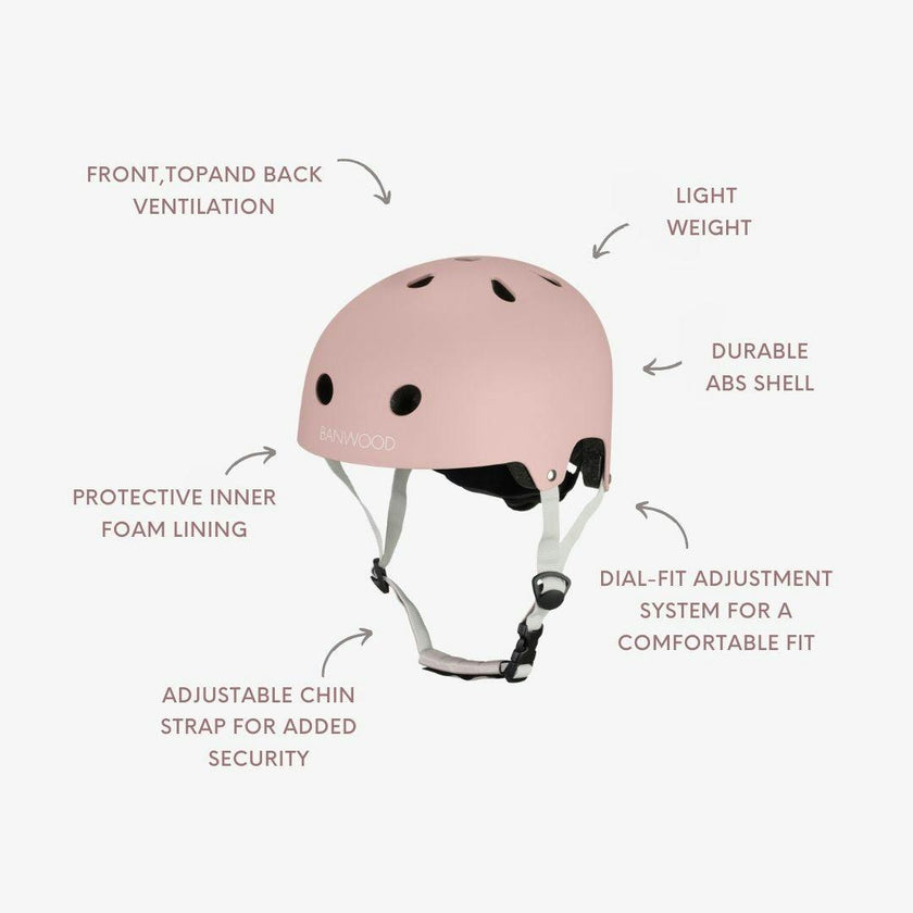 BANWOOD ECO HELMET - DUSTY ROSE (50-54 cm)