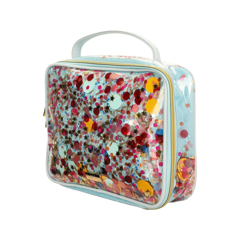 Packed Party Celebrate Every Day Insulated Lunch Box Kids Lunch Bag for School Cute Light Blue Lunch Bag