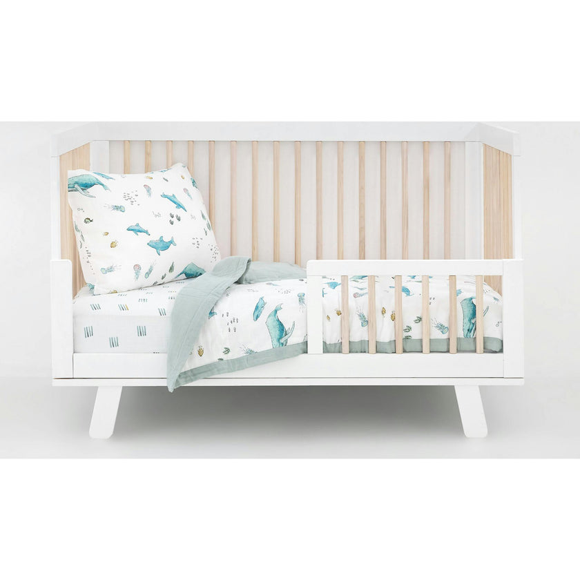 Cotton Muslin Toddler Bedding 3 Piece Set - Whales