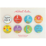 School Grades Pinback Buttons Set