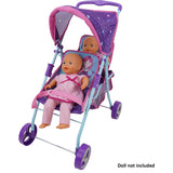 509 Mermaid Twin Doll Stroller - Purple & Teal