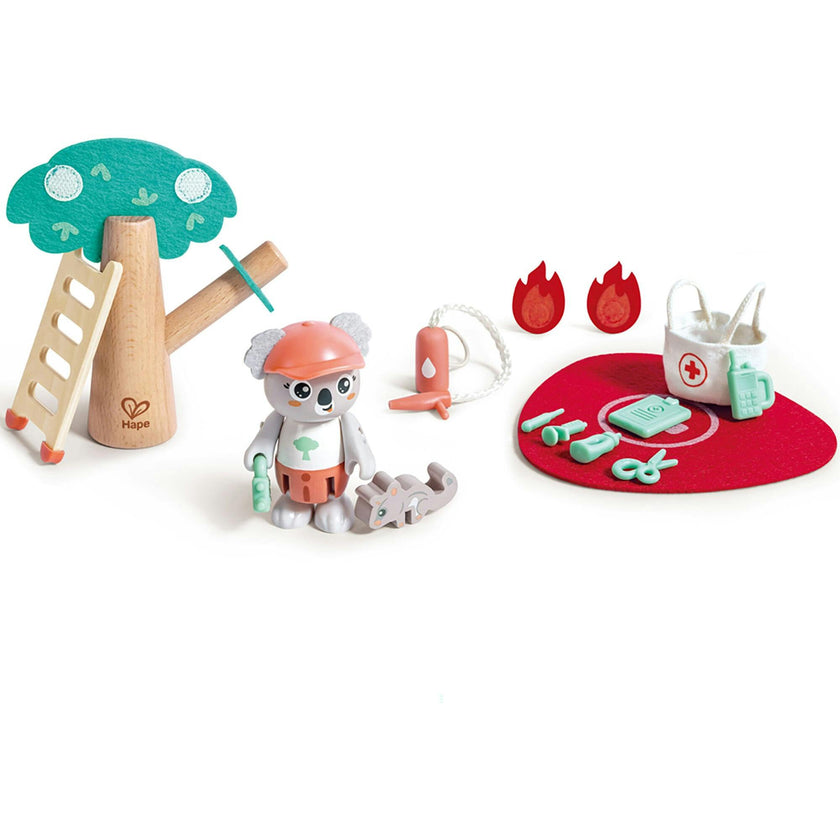 Hape: Forest Fire Rescue - 17pc Wooden Nature Toy