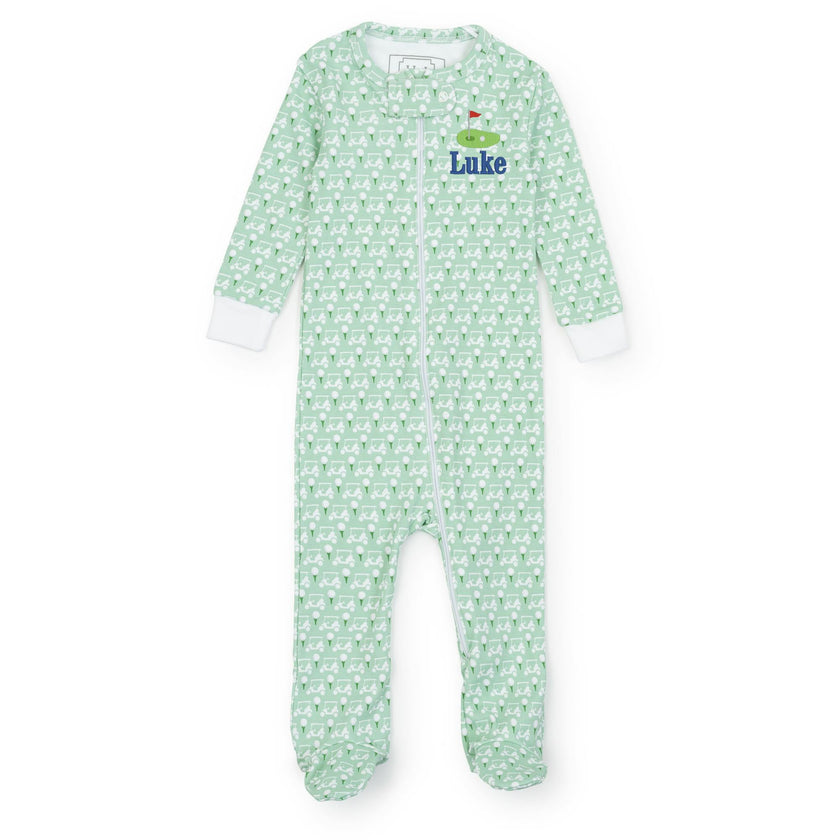 Parker Boys' Zipper Pajama - Golf Putting Green
