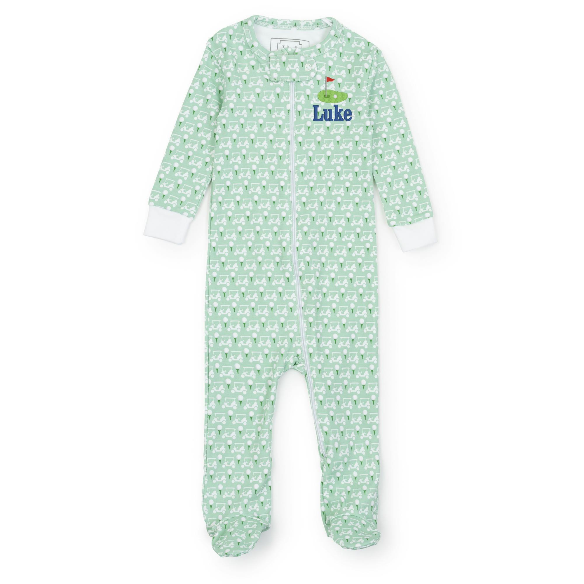 Parker Boys' Zipper Pajama - Golf Putting Green