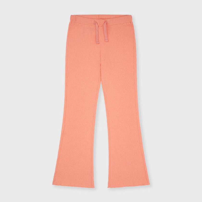 Organic Cotton Slim Flare Ribbed Pant