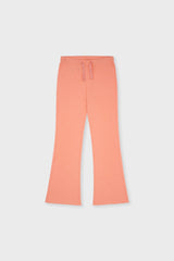 Organic Cotton Slim Flare Ribbed Pant