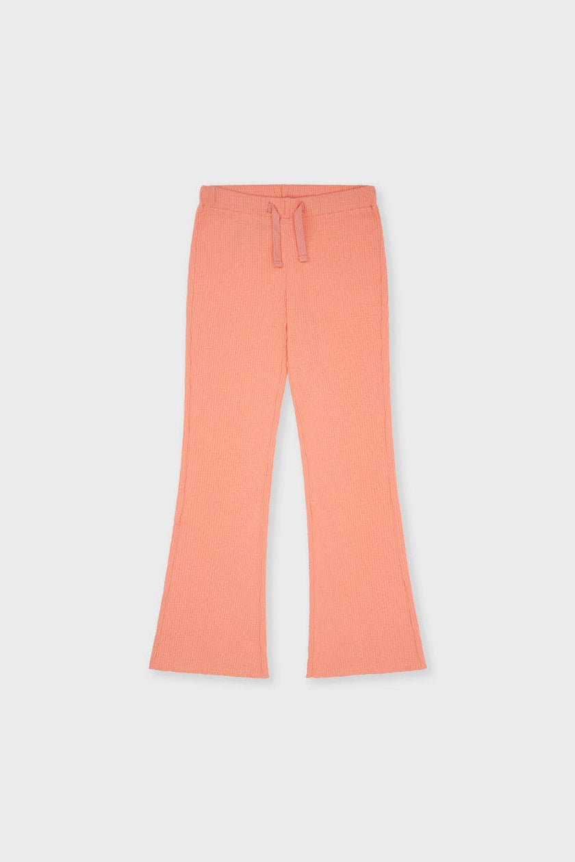 Organic Cotton Slim Flare Ribbed Pant