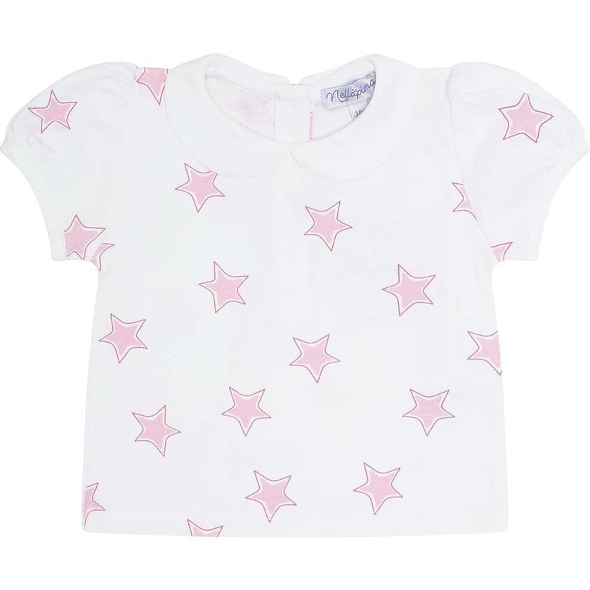 Pink Stars Print Diaper Cover Set