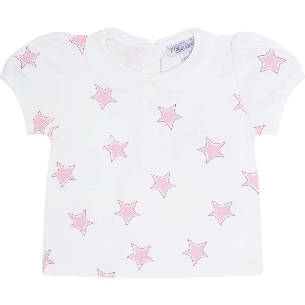Pink Stars Print Diaper Cover Set