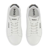 White Low-Top Leather Sneakers