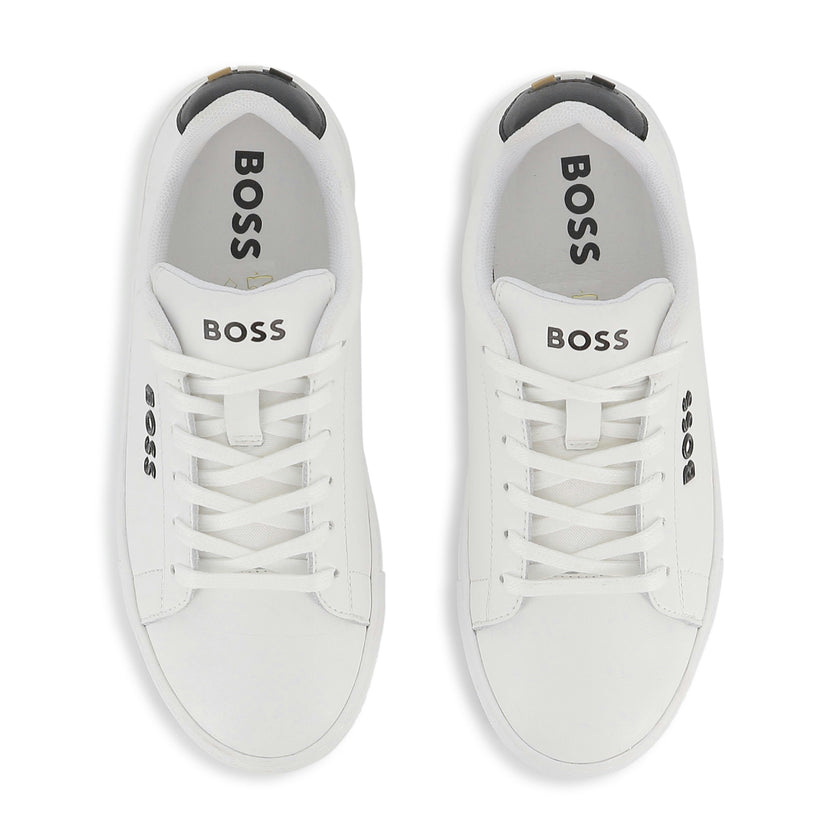White Low-Top Leather Sneakers