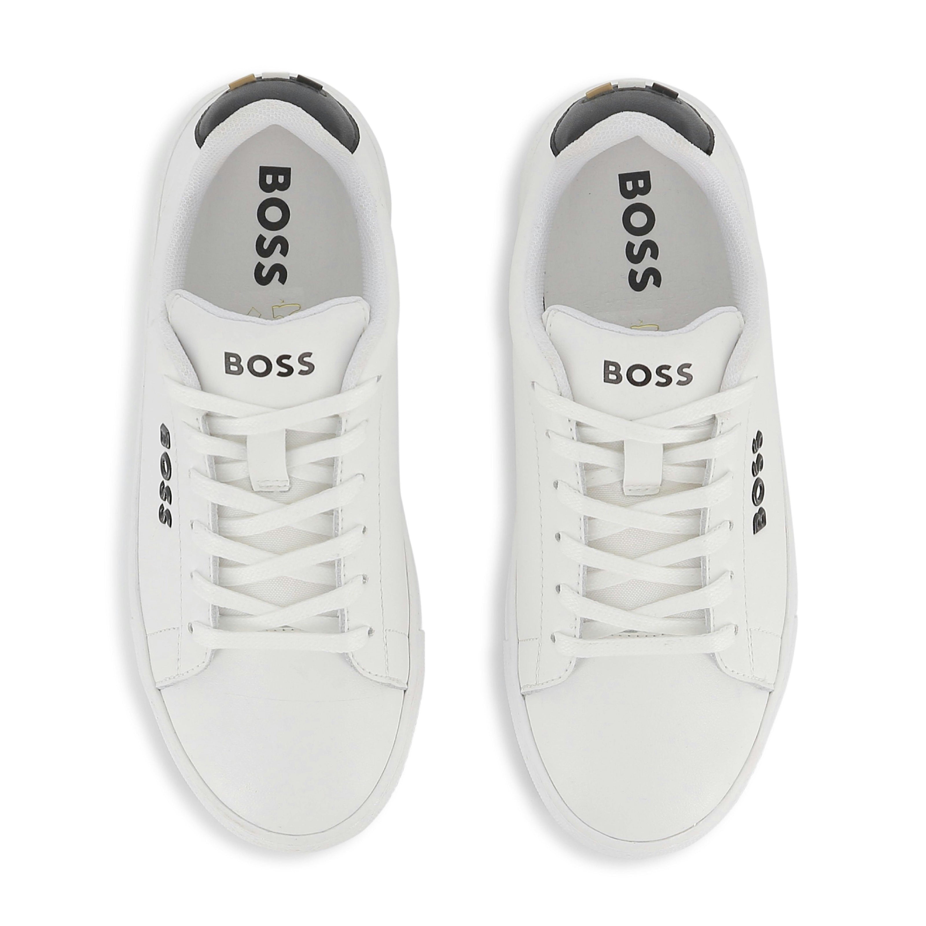White Low-Top Leather Sneakers