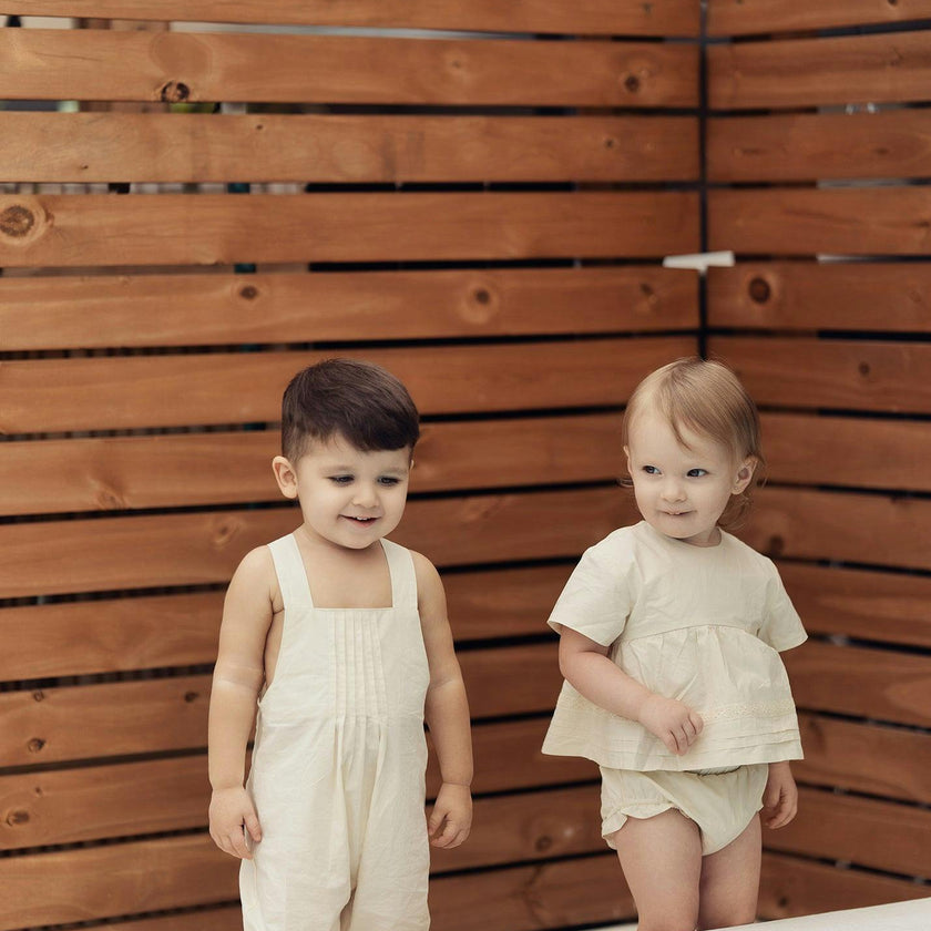 Pleats-N-Tiers Boys Romper