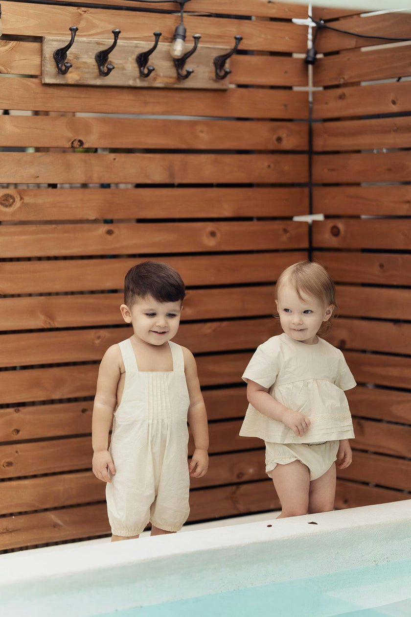 Pleats-N-Tiers Boys Romper