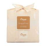 Clementine Carrot Stripe Cotton Quilted Change Pad Cover
