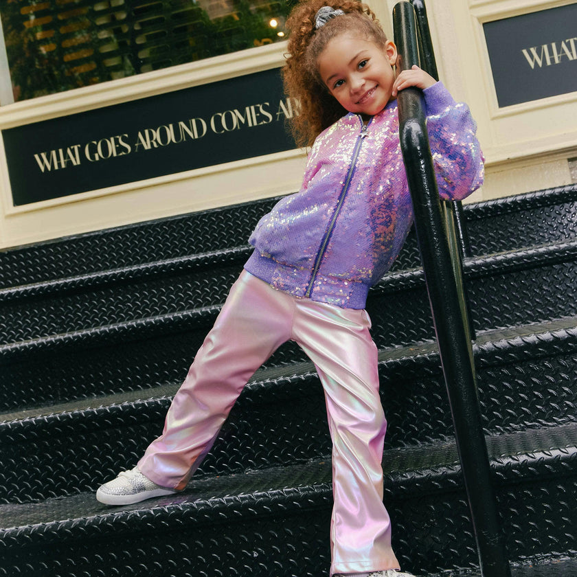 Women's Lavender Haze Sequin Bomber