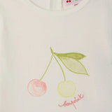 BONPOINT Cira Cherries Baby T-Shirt - Blanc Lait