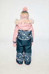 Kids One Piece Discover Snowsuit Blue and Pink Unicorn Print