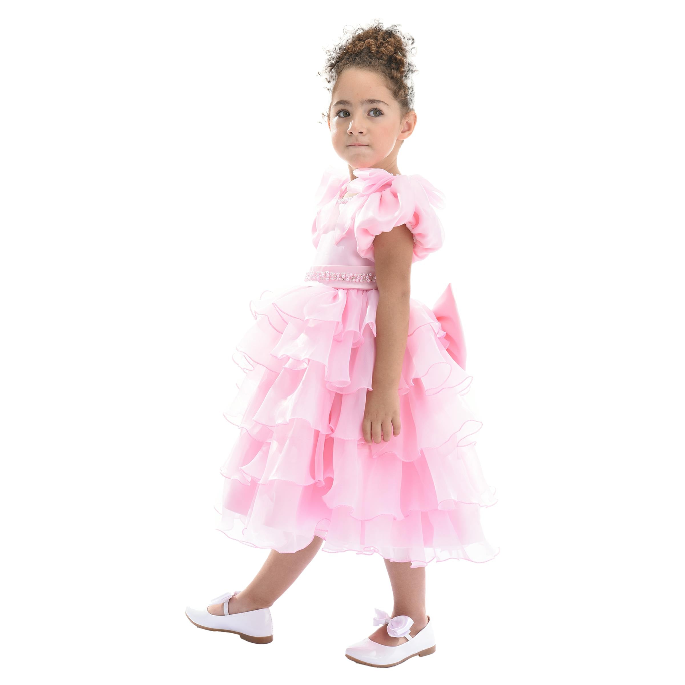 Pink Bonaventura Ruffle Dress