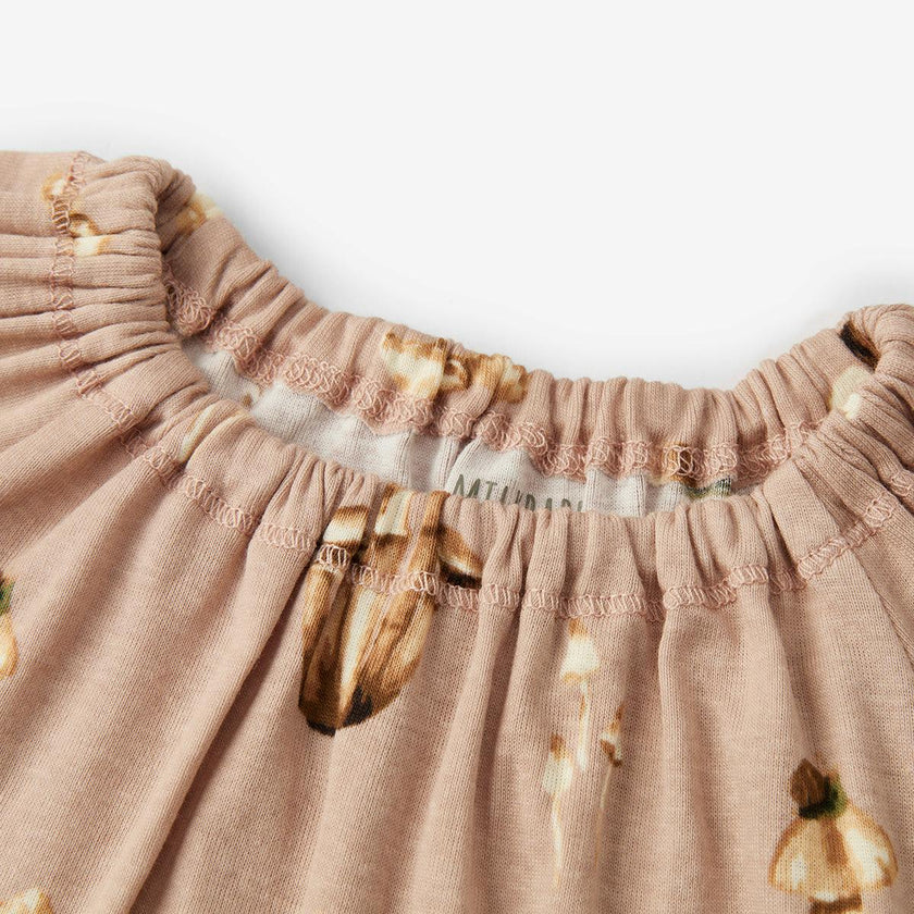 Mushroom Organic Cotton Dress and Legging Set