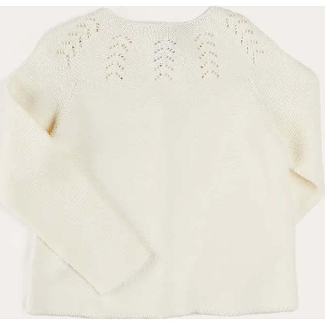 Openwork Cotton Cardigan in Cream (6mths-10yrs)