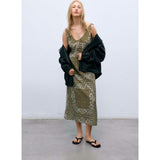 Waterlily Woman Dress Bandana Print