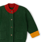 Olive Green Snuggly Knitted Cardigan, Green
