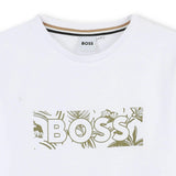 White Green Leaf Logo T-Shirt