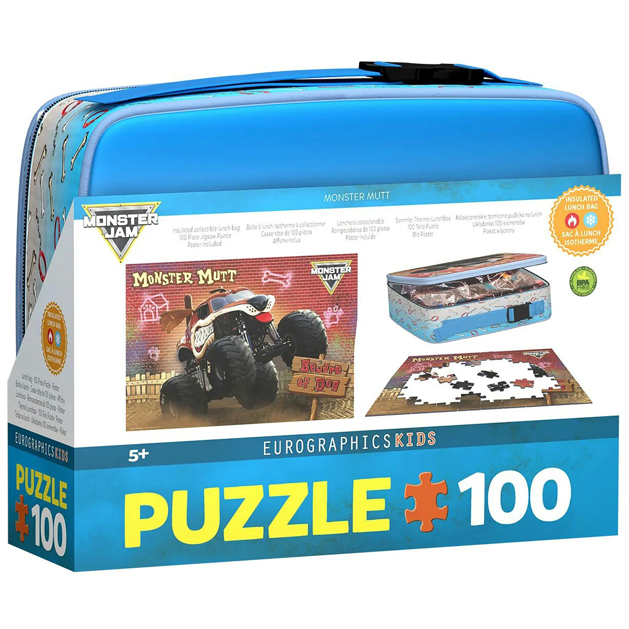 Monster Jam: Lunch Bag & 100pc Puzzle - Monster Mutt
