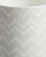 Coffee Cup & Saucer ZIG ZAG Set of 2 in Luxury Box White diam. 2.3", H 2.5", Cap. 4 oz, Saucer diam. 4.75"