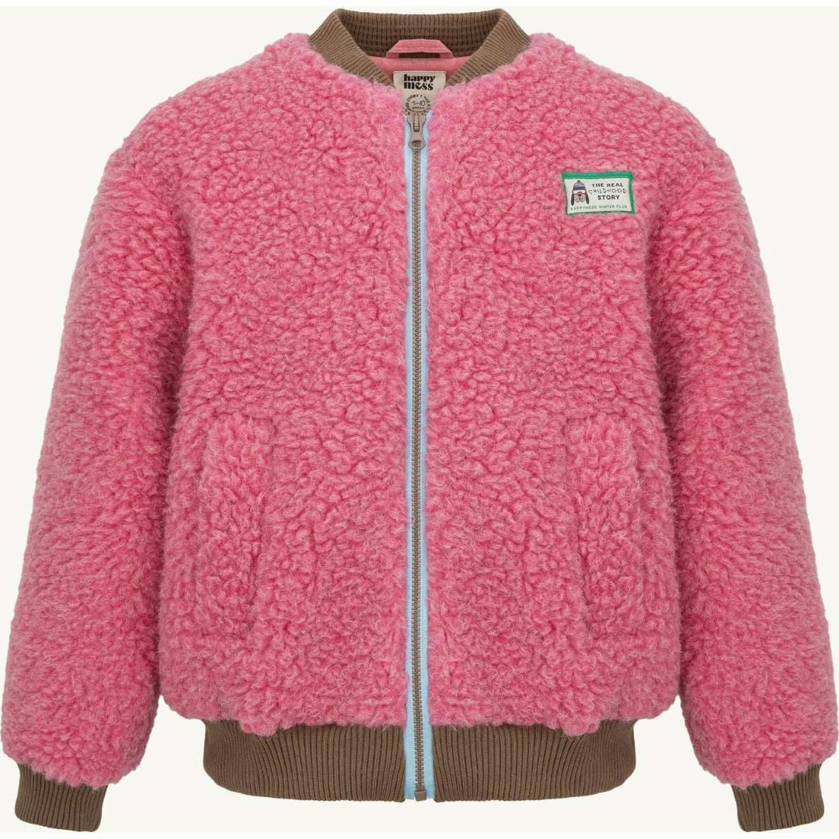children's merino wool bomber jacket - dusty pink