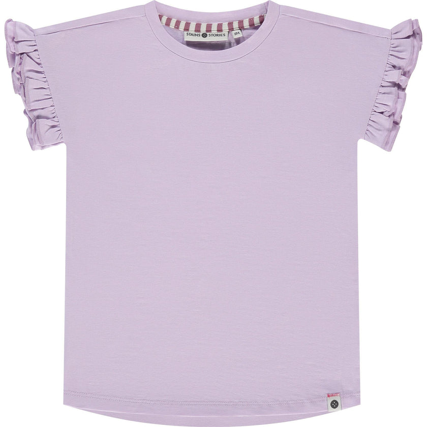 Ruffled Sleeve T-Shirt