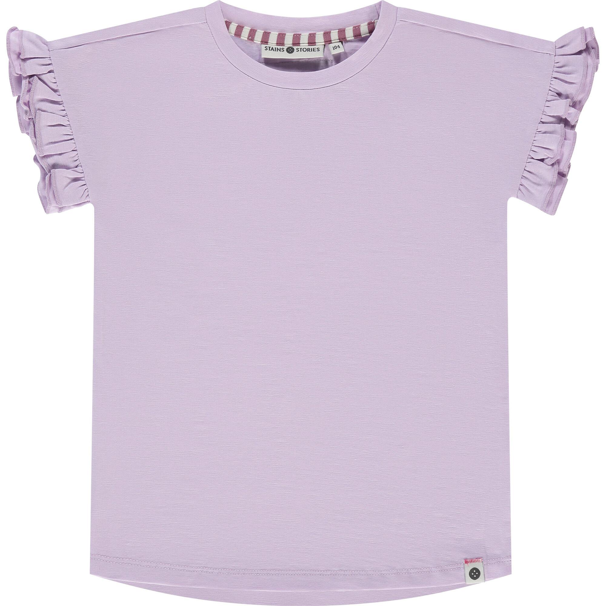 Ruffled Sleeve T-Shirt