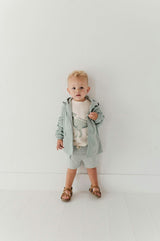 Light-weight Windbreaker in Aqua Grey