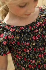 Mini Annalise Top in Obsidian Vintage Poppies
