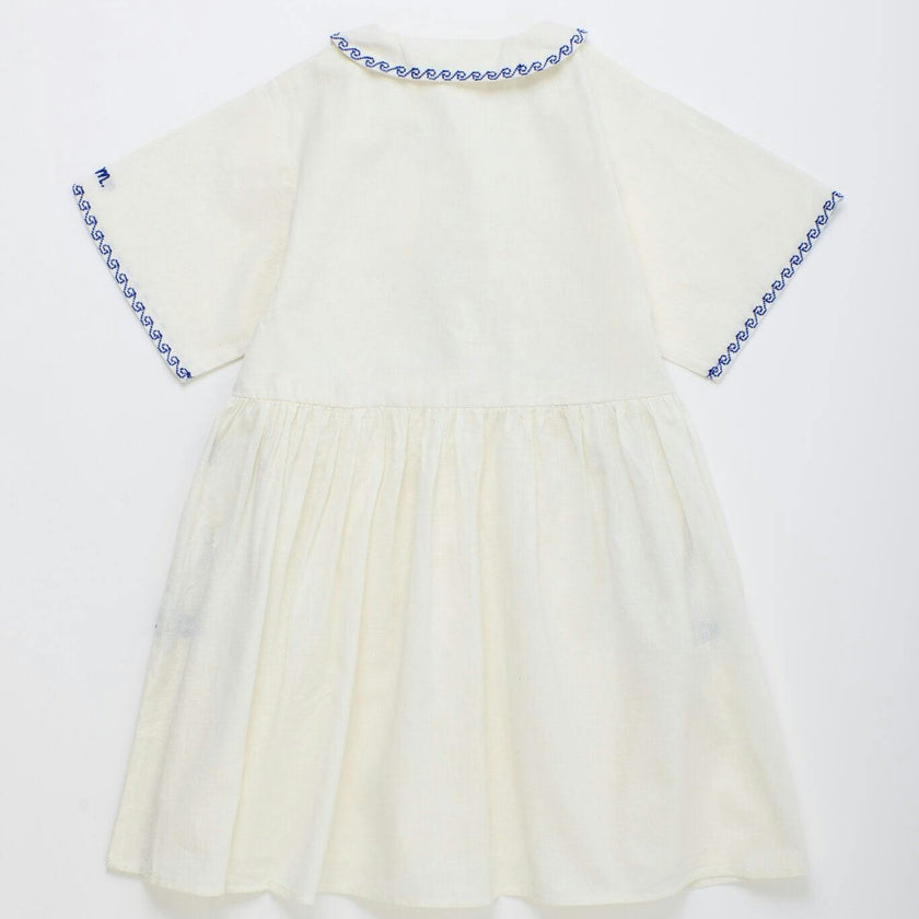 BARCOS EMBROIDERED DRESS WHITE