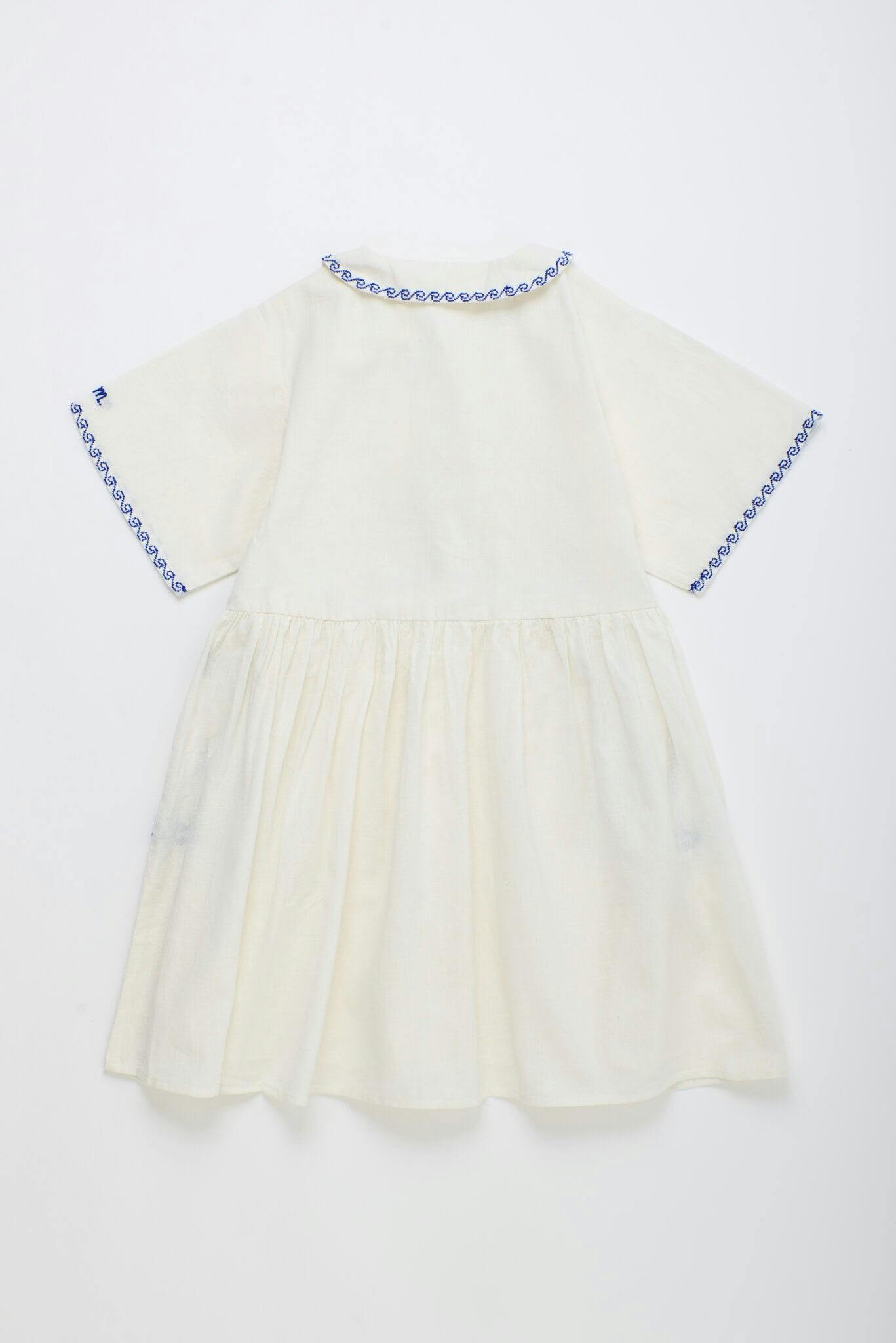 BARCOS EMBROIDERED DRESS WHITE