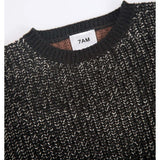 Chunky Ribbed Knit Round Neck Long Sleeve Wide Boxy Fit Sweater