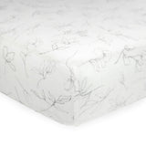 Organic Cotton Muslin Crib Sheet - Pencil Floral