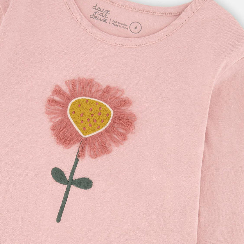 Long Sleeve Organic Cotton T-Shirt Pale Dusty Pink