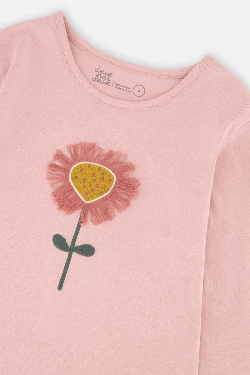 Long Sleeve Organic Cotton T-Shirt Pale Dusty Pink