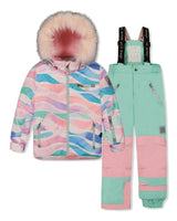 Two Piece Play Snowsuit Multicolored Line Print